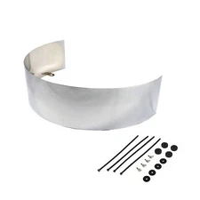 Radiator Fan Shroud Polished SS Stainless Steel 5-1/2" Wide 20" Diameter Chrome