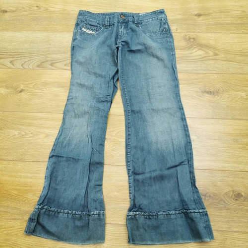 Diesel Pacee Jeans Womens W30 L30 Blue Bootcut Leg Flare Zip Low Rise Stretch