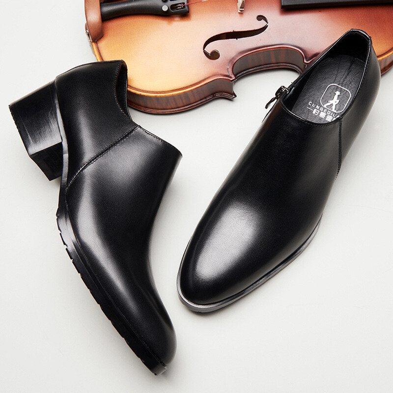 SAOLA Stivaletti bassi uomo Oxford vera pelle cerniera scarpe ufficio formali misura