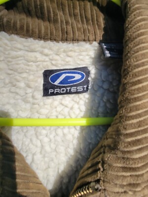 VTG 90s Sherpa Corduroy JNCO STUSSY STYLE Jacket Skate Rave