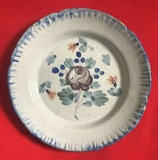 ASSIETTE FIN XVIII Ste FOY LA GRANDE manufacture BRIAN DÉCOR À LA ROSE