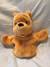 Vintage Disney Winnie The Pooh Bear Plush Hand Puppet Toy
