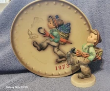 Goebel HUMMEL W Germany 5" Figurine #79 GLOBE TROTTER TMK 6 & Collector Plate