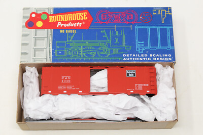 HO Roundhouse 5509 40' Single Door Boxcar Burlington Route C&S 1316 Red Kit
