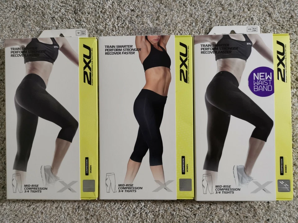 2XU Women's Mid-Rise Compression 3/4 Tights - Medium Small Extra Small - Image 3 of 4