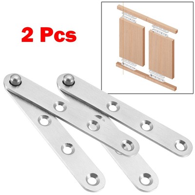 2pcs 360 Degree Rotatable Door Pivot Hinge 100mmx16mmx11mm Stainless Steel