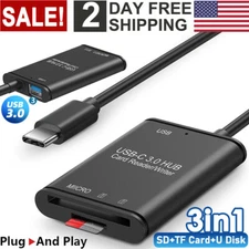 USB C to SD Card Reader Writer OTG Adapter USB 3.0 Micro SD Memory Card Reader