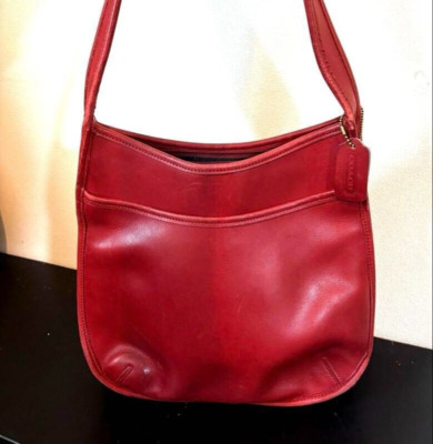 激レア old coach handbag 美品 Old Coach 9047 Shoulder Bag Red Vintage JAPAN USED | eBay