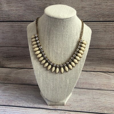 J.Crew Beige Teardrop And Faux Diamond 