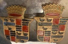 1931 Cadillac Brass Hub Cap Crests 1920s - 1930s Hub Cap Grille Medallions