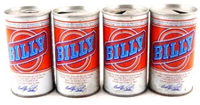 Qty. 4 Billy Beer Can Cold Spring Brewing Co. Top & Bottom Opened Free Shipping