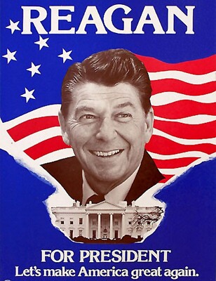 Republican Conservative RONALD REAGAN Presidential Campaign Poster Photo 24x36