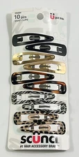 Scunci hair clips ( 10 pieces ) 35094 women girl U Got this 2" Snap Clips