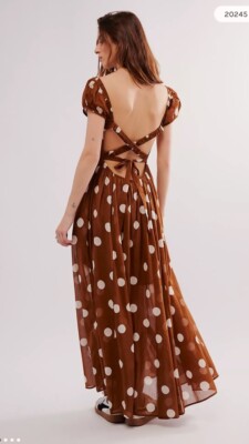 Free People Ultraviolet Polka Dot MIDI Dress L | eBay Free People Ultraviolet Polka Dot MIDI Dress L | eBay
