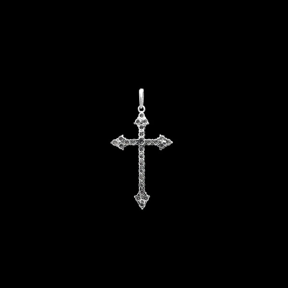 1/2Ct White Round Moissanite Diamond Jesus Cross Pendant In 925 Sterling  Silver - Image 3 of 4