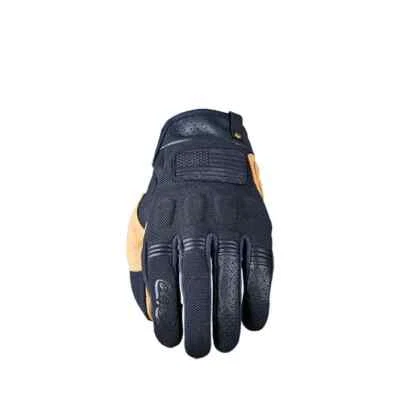 Gants Moto Five Scrambler Noir Tan Protections Écran Tactile Vintage Café Race - Photo 1/4