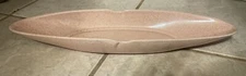 Mid Century MCM Pink With Brown Spots Oval California Pottery USA Console Bowl