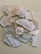 W 1210 Genuine Surf Tumbled Sea Glass/ Frosted Beach Glass