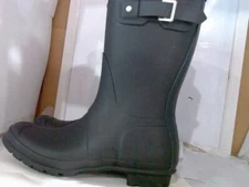 UsedVeryGood_Hunter Boots Women's Original Short Classic Rain Boot Bla_Black_Sz8