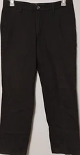 Dockers Chino Pants Slim Fit Mens 34 x 30 Black Straight Leg Flat Front Stretch