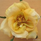 3" Variegated Yellow Rose Silk Flower Hair Comb, Wedding.Prom,Dance,Party,Bridal — photo 1