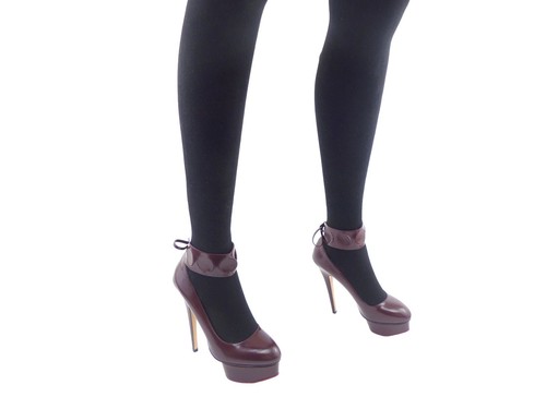 Charlotte Olympia Cut It Out Dolly Burgundy Calfskin ~ UK 6 / EU 39 / US 9 - Picture 11 of 12