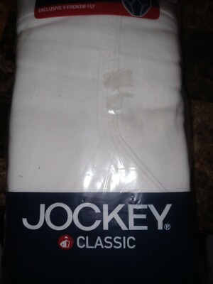 Jockey Classic Men's Y Front White Inverted Fly Briefs 3 Pack Size 38.