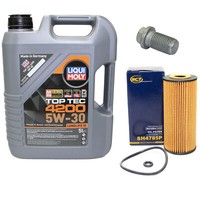 MotoröL Set 5W-30 5 Liter + ÖLfilter Sh 4785 P + Schraube FüR Mercedes A-Klasse
