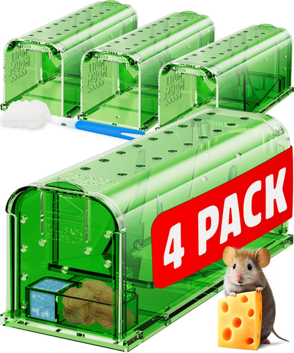 Motel Mouse Humane Mouse Traps No Kill Live Catch and Release 4 Pack - Reusable, - Picture 8 of 12