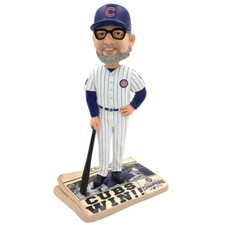 Joe Maddon Chicago Cubs 2016 World Series Newspaper Base Bobblehead MLB