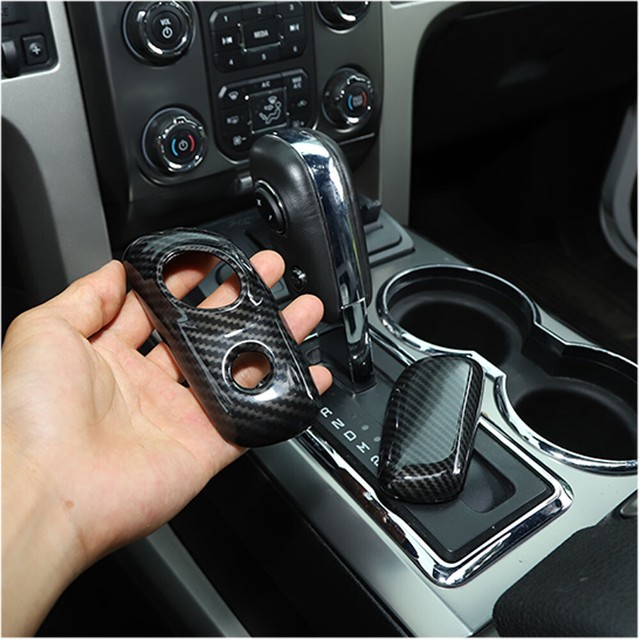 for Ford F150 20092014 Gear Shifter Head Trim Cover Shift Knob Carbon