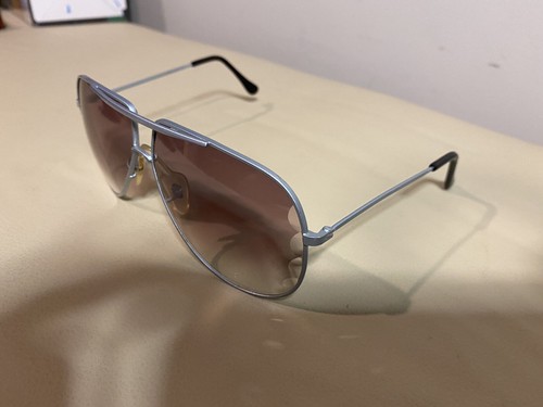 Vintage 1970’s Aviator Sunglasses with Silver Frame Made in Japan - Picture 4 of 8