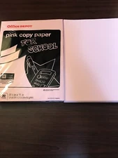 Office Depot Pastel Pink Copy Paper. School/Home 8.5”x11”  (540) Sheets