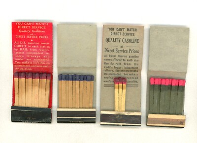Vintage Oil & Gas Matchbook covers – Direct Service Gasoline (DS