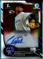 2016 Bowman Chrome  Autograph Auto  Jesus Tinoco Card # CPA-JT