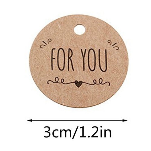 100 pcs Craft Paper Tags Hand Made Gift Tag Label with 20 Meters Free Strings - Picture 13 of 47