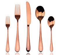Flatware Set,titanium Coated Rose Gold Stainless Steel Tableware,service For 4 Flatware Set,titanium Coated Rose Gold Stainless Steel Tableware,service For 4