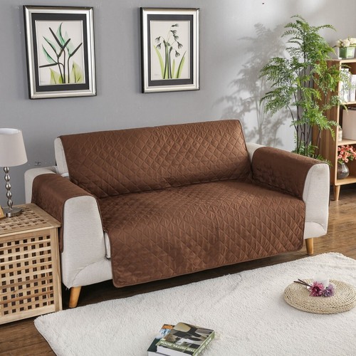 1/2/3 Seater Sofa Protector Slip Covers Quilted Throws Furniture Pet Couch Cover - Picture 17 of 28