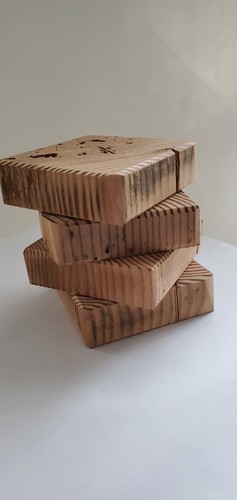 HandmadeSliced Wooden Drinking Coasters Rustic Decor Natural Tree from Farm - Picture 6 of 8