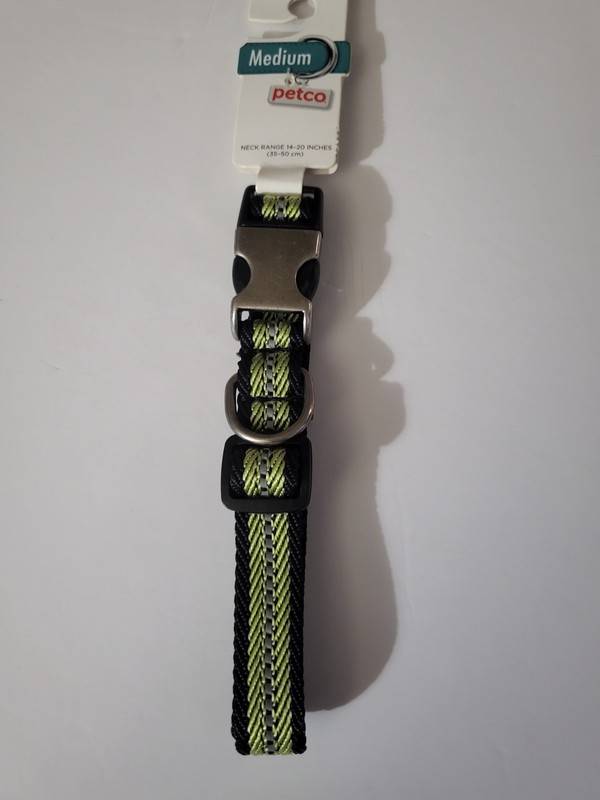 Petco reflective size medium  dog collar Neck range 14-20 inches 
