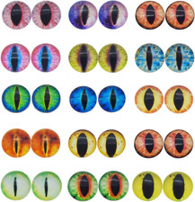 20PCS 30Mm Dragon Eyes round Glass Cabochon Flatback Jewelry Findings Horse Eyes