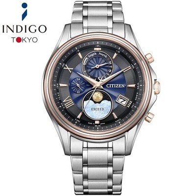 CITIZEN EXCEED BY1026-65F Moon Phase Limited Titanium Eco-Drive Solar 41mm Watch