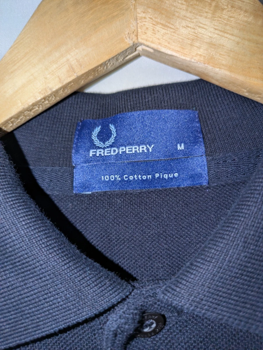 Fred Perry Polo Rayas Negro Multicolor Y2K M M8260