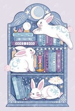 Books and Bunnies Diamond Art Club New Sealed