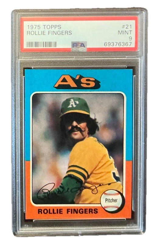 1975 Topps PSA 9 MINT Rollie Fingers #21 HOF Oakland A’s