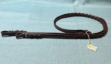 NEW 932-B Bobby’s 5/8”x49” Havana Raised w/Buckle Leather Laced Snaffle Rein