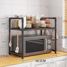 Kitchen Storage Rack Microwave Shelf Condiment Organizer Shelf Multi-Layer Simpl
