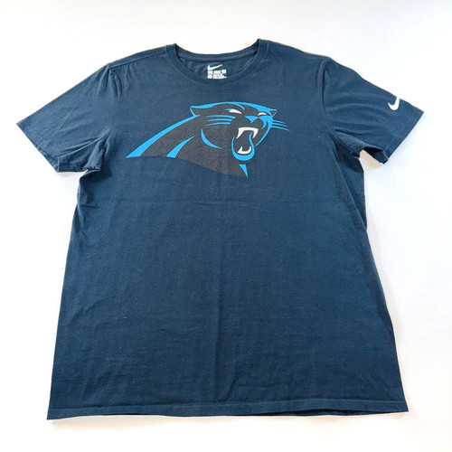Men's The Nike Tee Carolina Panthers NFL Size Large Black with Panther Logo