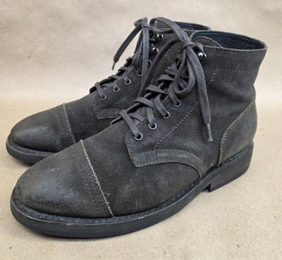 Thursday Boot Company (Sz 7.5) Captain Dark Olive Suede Men s Lace Up Boots