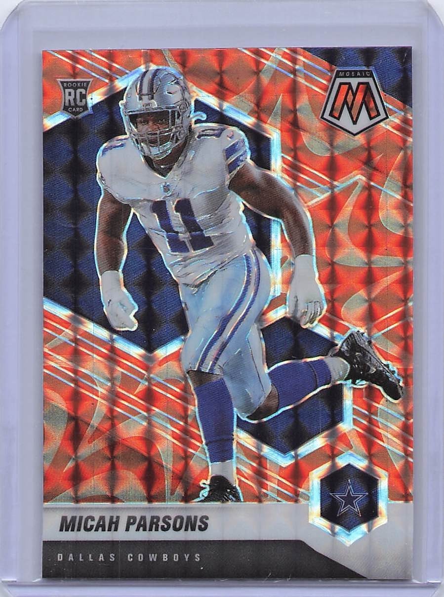 2021 Panini Mosaic - Rookies Micah Parsons #362 Mosaic Reactive Orange Prizm
